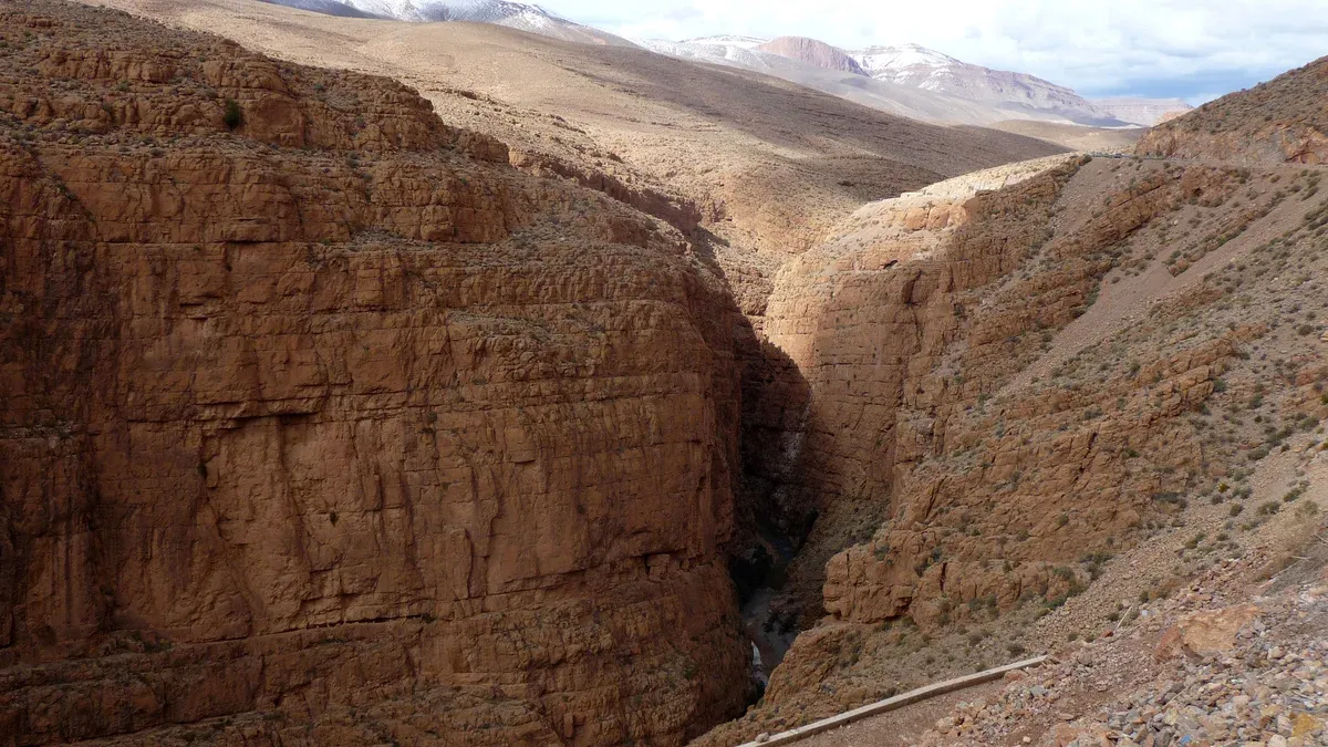 Rock walls of the Dades Gorge in the High Atlas on a Morocco tour package, Dades Gorge, Morocco